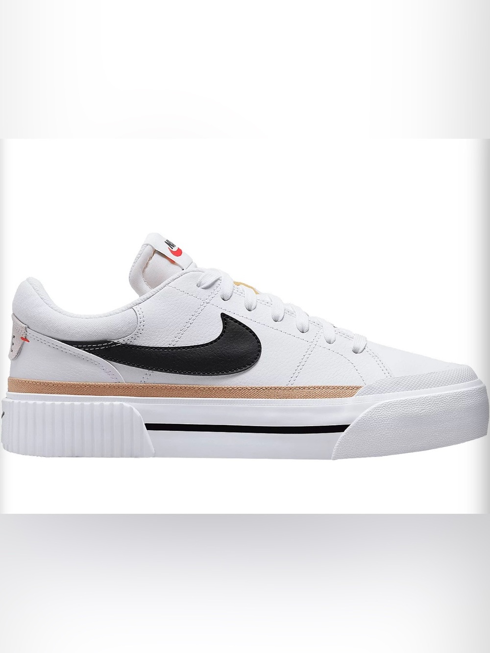 Nike $95 Leather Court Legacy Lift Platform Shoes Size 9